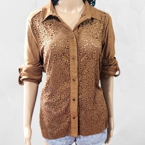 Coco+Jameson Floral Button Down Shirt- Size Large